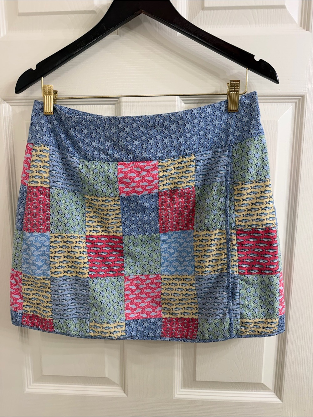 Vineyard Vines Natical Patchwork Print Mini Skirt Size 8